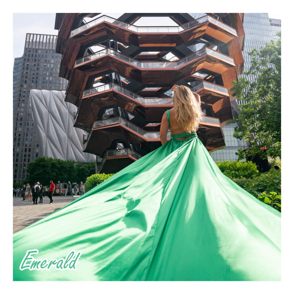 Emerald flying dress