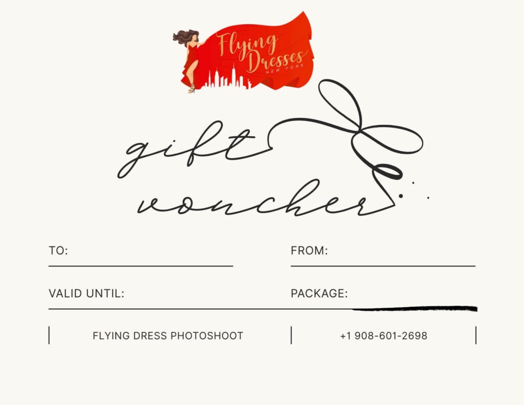 Flying Dress Photoshoot gift voucher for Flying Dresses New York