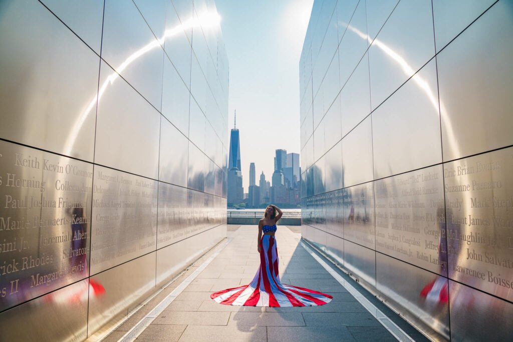 Liberty State Park Flying Dress Photoshoot by Flying Dresses New York